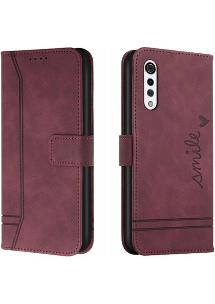 Telefon Kılıfı Için Lg Kadife 4g/5g Flip Folio Cüzdan Pu Deri El Kayışı (Yurt Dışından)