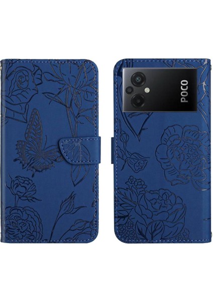 Xiaomi Poco M5 Anti-Damla Koruma ile Pu Deri Kapak Çevirin (Yurt Dışından)