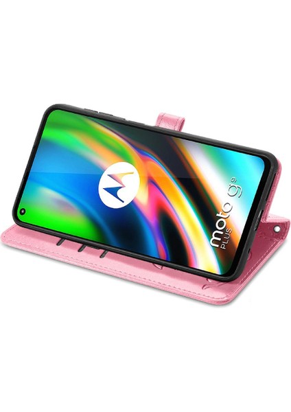 Moto G9 Artı Kısa Kayış Kapak Kapak Karikatür Hayvanlar Deri Kılıf (Yurt Dışından) modelleri
