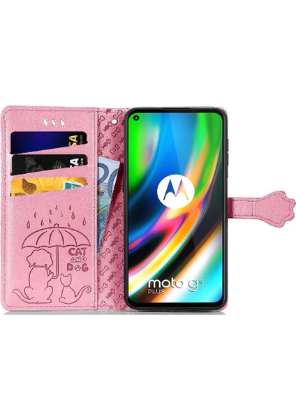 Moto G9 Artı Kısa Kayış Kapak Kapak Karikatür Hayvanlar Deri Kılıf (Yurt Dışından) fırsatları