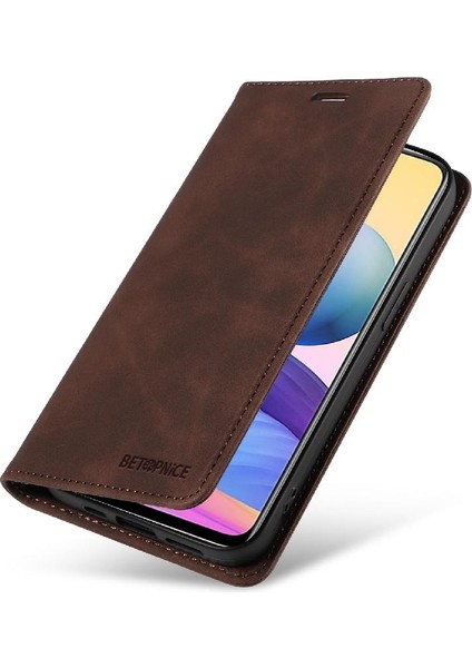 Xiaomi Redmi Için Not 10 5g Manyetik Koruyucu Folio Cüzdan Pu (Yurt Dışından)