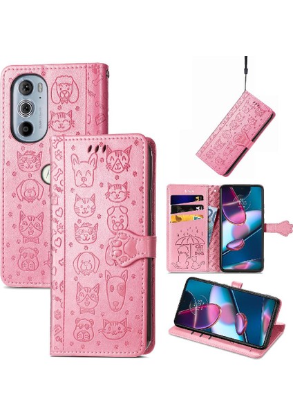 Moto Kenar 30 Pro Flip Kapak Için Kılıf Darbeye Karikatür Hayvanlar Kısa (Yurt Dışından) fiyatları