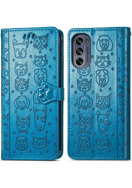 Moto G62 Flip Kapak Için Kılıf Darbeye Karikatür Hayvanlar Kısa Kayış Kılıf (Yurt Dışından) fiyatları