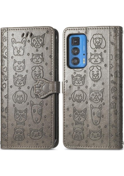 Moto Kenar 20 Pro Için Kılıf Kısa Kayış Karikatür Hayvanlar Darbeye Deri (Yurt Dışından)