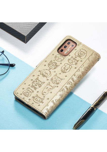 Moto G9 Artı Kısa Kayış Kapak Kapak Karikatür Hayvanlar Deri Kılıf (Yurt Dışından) indirimleri