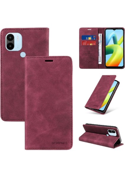 Xiaomi Redmi A2 Artı Folio Cüzdan Pu Deri Koruyucu Manyetik (Yurt Dışından)