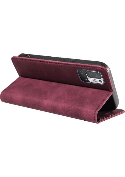 Xiaomi Redmi Için Not 10 5g Manyetik Koruyucu Folio Cüzdan Pu (Yurt Dışından)