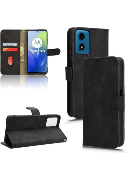 Motorola Moto G24 Deri Kart Tutucu Kartı ile Folio Flip Case (Yurt Dışından)