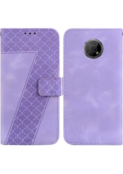 Nokia G300 Cüzdan Kart Yuvası Fonksiyonu Için Telefon Kılıfı Kabartmalı Desen Flip (Yurt Dışından)