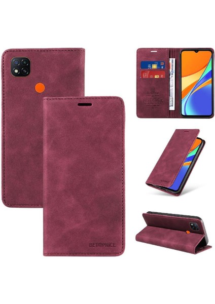 Bdt Shop Xiaomi Poco C3 Için Folio Cüzdan Manyetik Pu Deri Koruyucu Kılıf (Yurt Dışından)