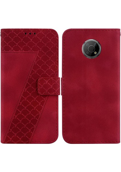 Nokia G300 Cüzdan Kart Yuvası Fonksiyonu Için Telefon Kılıfı Kabartmalı Desen Flip (Yurt Dışından)