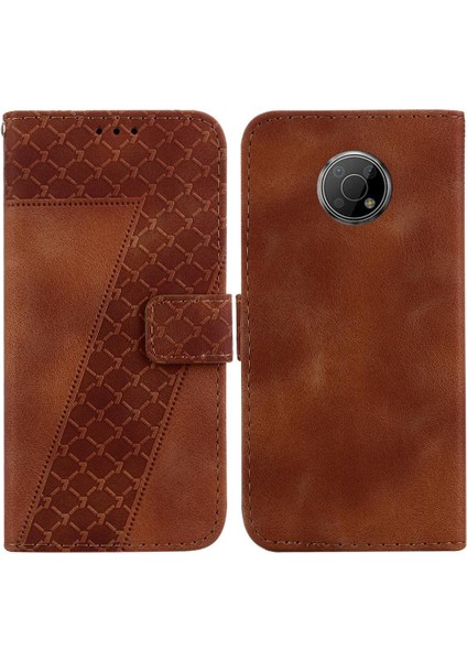 Nokia G300 Cüzdan Kart Yuvası Fonksiyonu Için Telefon Kılıfı Kabartmalı Desen Flip (Yurt Dışından)