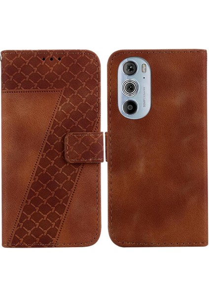 Motorola Kenar 30 Pro Flip Folio Kapak Için Telefon Kılıfı Pu Deri Kart Yuvası (Yurt Dışından)