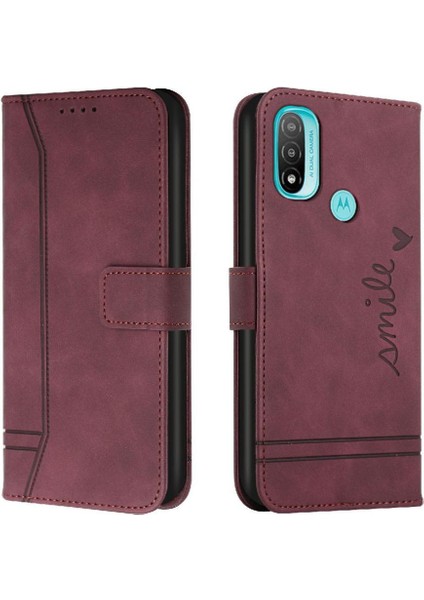 Motorola Moto E20 Flip Folio Cüzdan Kart Yuvaları Kapak Için Telefon Kılıfı El (Yurt Dışından)