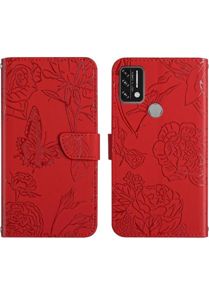 Umidigi A7 Pro Çiçekler ve Kelebekler Için Kılıf Darbeye Deri Kılıf Pu (Yurt Dışından)