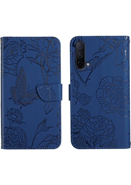 Oneplus Nord Ce 5g Için Kılıf ile Bilek Kayışı Çiçekler ve Kelebekler Durumda (Yurt Dışından)