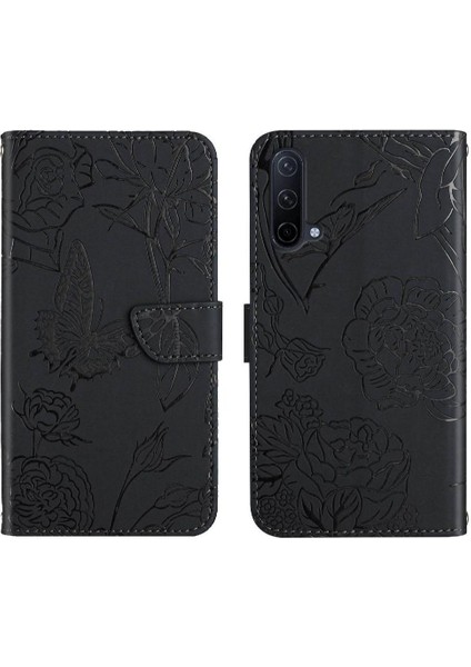 Oneplus Nord Ce 5g Için Kılıf ile Bilek Kayışı Çiçekler ve Kelebekler Durumda (Yurt Dışından)