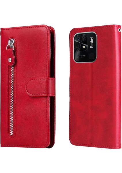Xiaomi Redmi 10C Fermuar Kart Yuvası Sahipleri Için Kılıf Deri Koruyucu (Yurt Dışından)