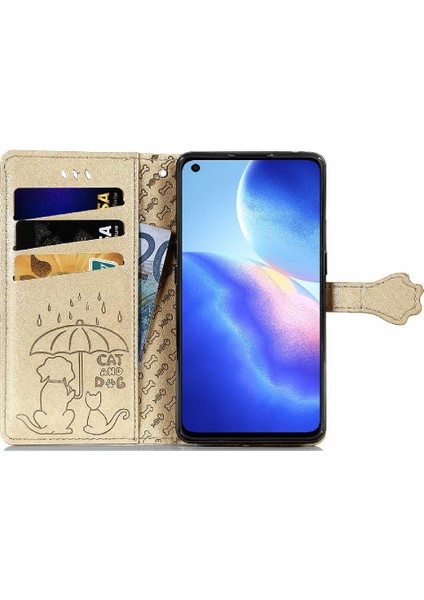 Oppo Oppo 5 Için Kılıf Deri Kılıf Kısa Kayış Kapak Çevirin Karikatür Hayvanlar (Yurt Dışından) modelleri