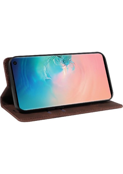 Samsung Galaxy S10 Pu Deri Folio Cüzdan Manyetik Koruyucu Kılıf (Yurt Dışından)
