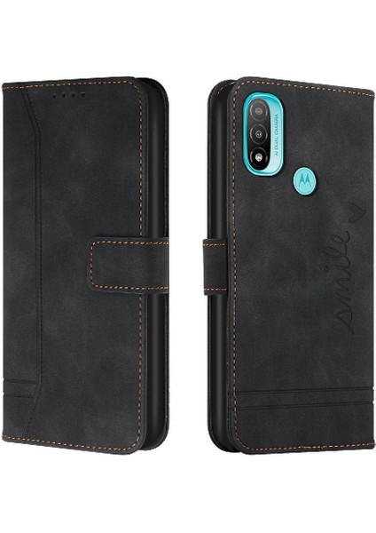Motorola Moto E20 Flip Folio Cüzdan Kart Yuvaları Kapak Için Telefon Kılıfı El (Yurt Dışından)