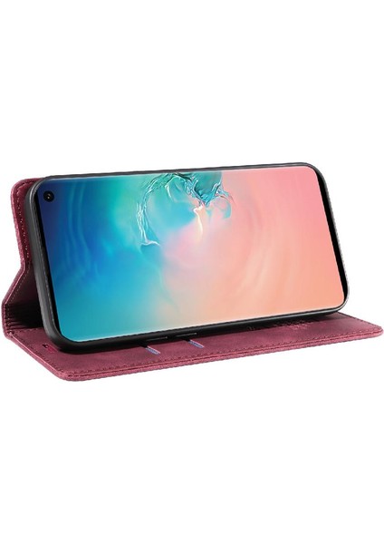 Samsung Galaxy S10 Pu Deri Folio Cüzdan Manyetik Koruyucu Kılıf (Yurt Dışından)