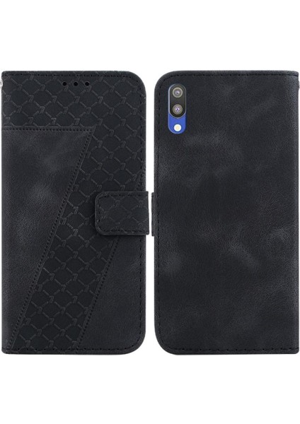 Telefon Kılıfı Için Samsung Galaxy A10/M10 Flip Folio Kapak Kabartmalı Desen Pu (Yurt Dışından)
