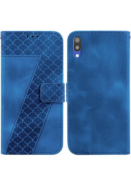 Telefon Kılıfı Için Samsung Galaxy A10/M10 Flip Folio Kapak Kabartmalı Desen Pu (Yurt Dışından)