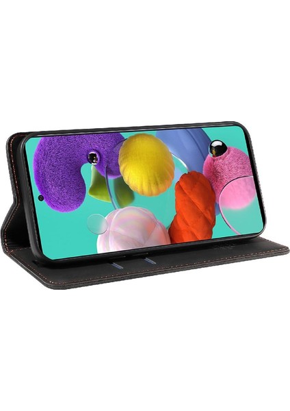Samsung Galaxy A51 4g Manyetik Koruyucu Pu Deri Folio Cüzdan (Yurt Dışından)