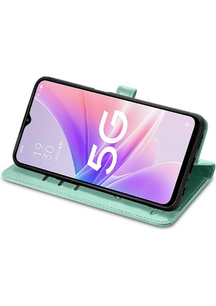 Oppo A57 5g Flip Kapak Için Kılıf Karikatür Hayvanlar Kısa Kayış Deri Kılıf (Yurt Dışından)