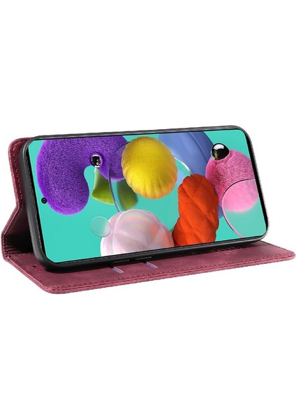 Samsung Galaxy A51 4g Manyetik Koruyucu Pu Deri Folio Cüzdan (Yurt Dışından)