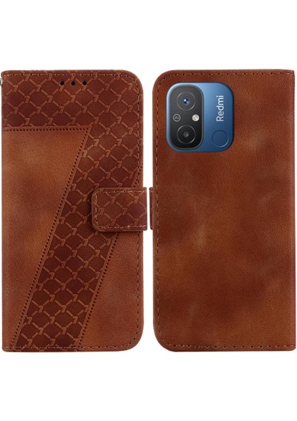 Telefon Kılıfı Için Xiaomi Redmi 12C Pu Deri Cüzdan Çevir Folio Kapak Desen (Yurt Dışından)