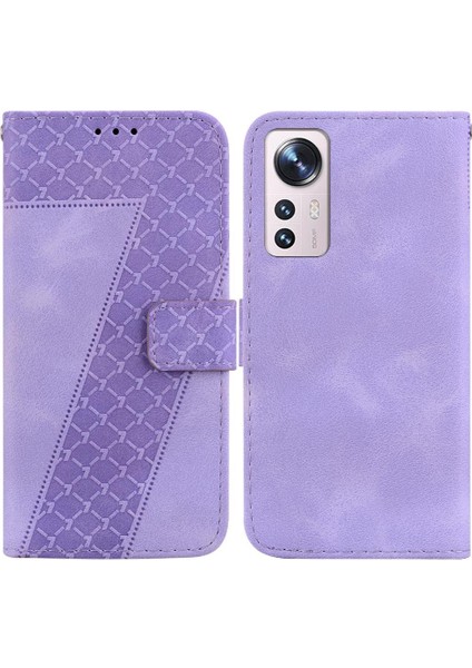 Telefon Kılıfı Için Xiaomi 12 Lite Kabartmalı Desen Pu Deri Cüzdan Çevir Kart (Yurt Dışından)