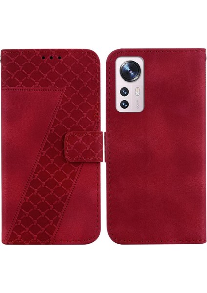 Telefon Kılıfı Için Xiaomi 12 Lite Kabartmalı Desen Pu Deri Cüzdan Çevir Kart (Yurt Dışından)