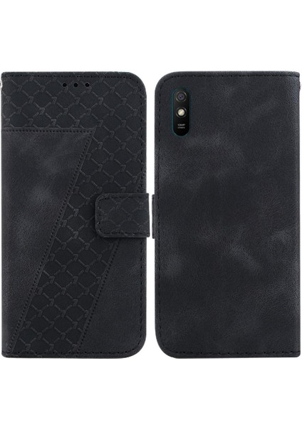 Bdt Shop Xiaomi Redmi 9A Kart Yuvası Fonksiyonu Için Telefon Kılıfı Kabartmalı Desen Cüzdan (Yurt Dışından)