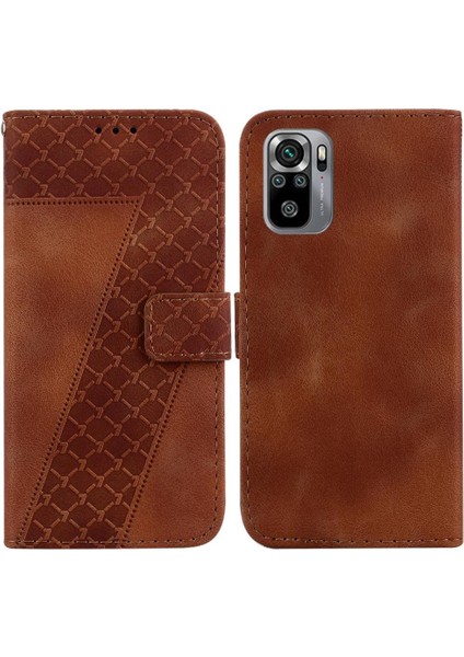 Telefon Kılıfı Için Xiaomi Redmi Not 10 4G/10S Kart Yuvası Fonksiyonu Flip Folio (Yurt Dışından)