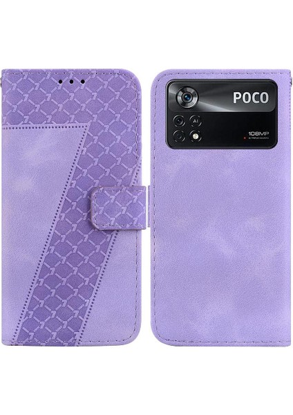 Telefon Kılıfı Için Xiaomi Poco X4 Pro 5g Cüzdan Kart Yuvası Fonksiyonu Flip Folio (Yurt Dışından)