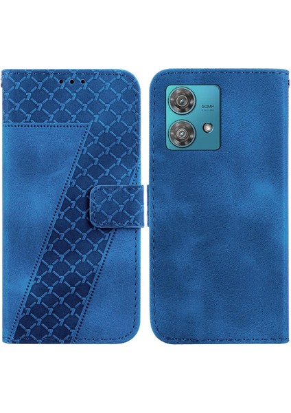 Motorola Kenar 40 Neo Kabartmalı Desen Pu Deri Flip Folio Kapak (Yurt Dışından)