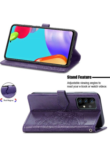 Samsung Case 5g Flip Kapak Için Kılıf Darbeye Deri Kılıf Basit Desen (Yurt Dışından)