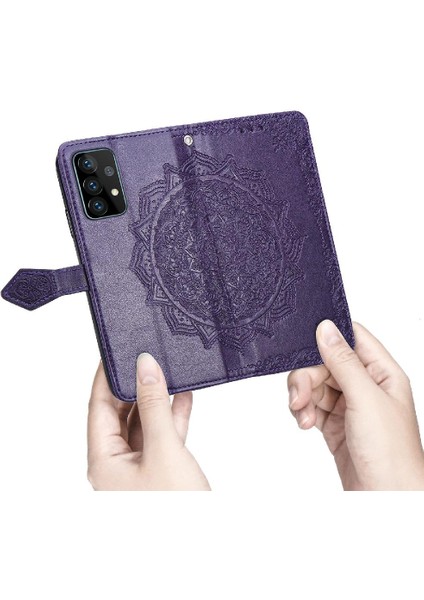 Samsung Case 5g Flip Kapak Için Kılıf Darbeye Deri Kılıf Basit Desen (Yurt Dışından)