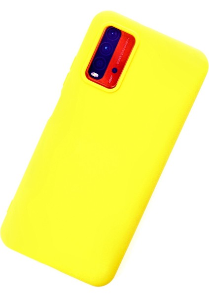 Xiaomi Redmi 9t Kılıf Nano Içi Kadife Silikon - Sarı 300099