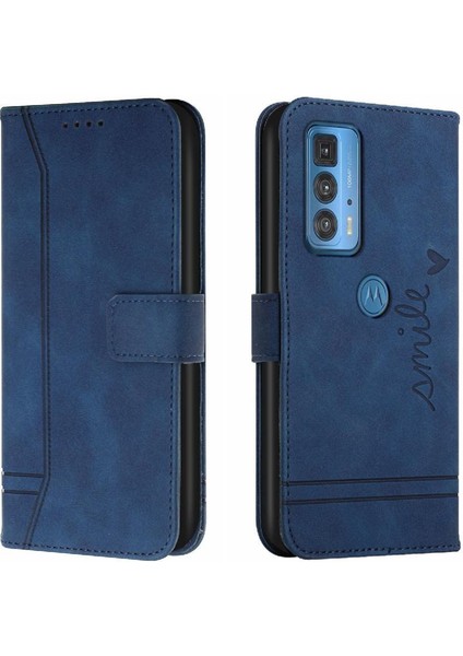 Motorola Moto Kenar 20 Pro Için Telefon Kılıfı El Kayışı Flip Folio Cüzdan Kart (Yurt Dışından)