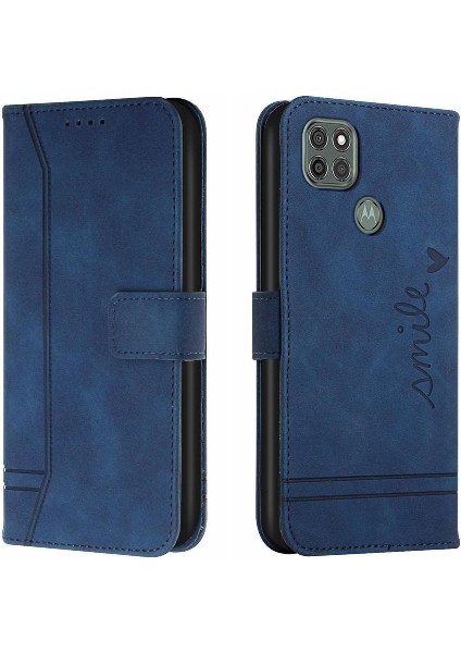 Motorola Moto G9 Güç Flip Folio Cüzdan Kart Yuvaları Kapak Için Telefon Kılıfı (Yurt Dışından)