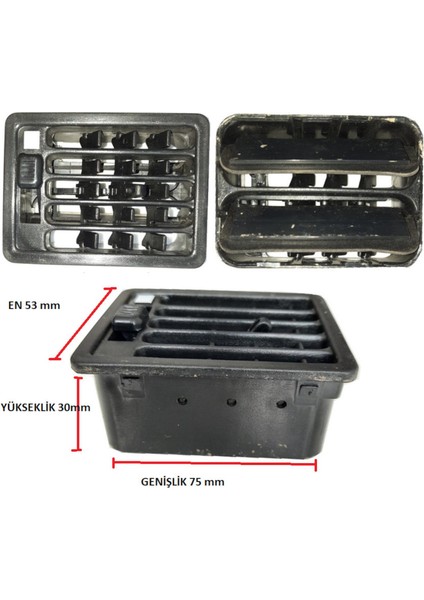 Webasto 75 Mm.hava Cıkıs Dufuzor 2 Fonksıyonlu Konnektor Nozul Sıyah