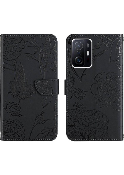 Xiaomi 11T/11T Pro Anti-Damla Koruma Çiçekler ve Kelebekler (Yurt Dışından)