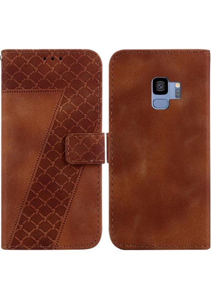 Samsung Galaxy S9 Flip Folio Kapak Için Telefon Kılıfı Cüzdan Pu Deri Kart (Yurt Dışından)