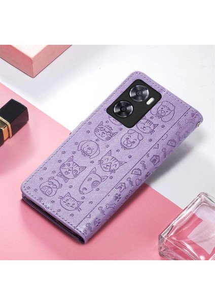 Oppo A57 4g Karikatür Hayvanlar Için Kılıf Deri Kılıf Kapak Çevirin Darbeye (Yurt Dışından)