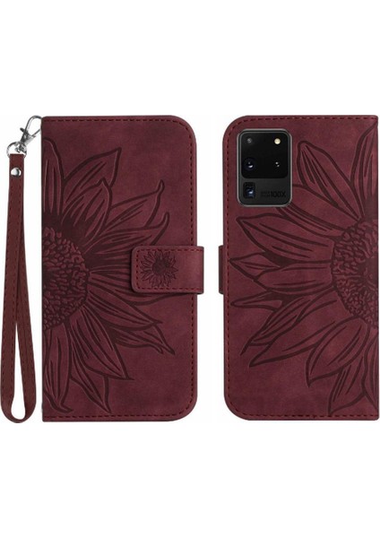 Samsung Galaxy S20 Ultra Flip Cüzdan Telefon Kılıfı Için Kart Yuvaları ile (Yurt Dışından)