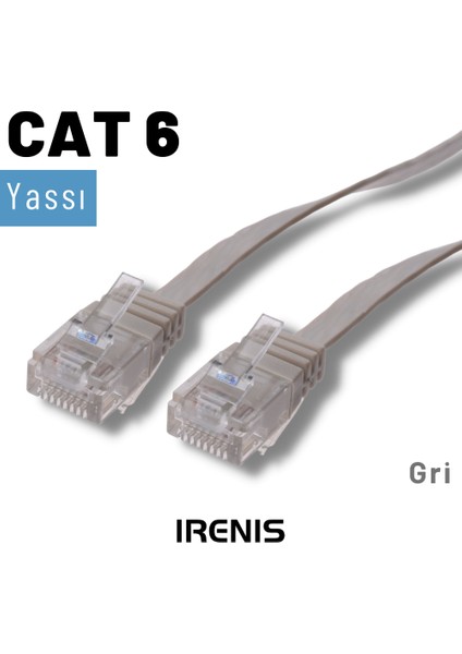 50 cm Cat6 Kablo Yassı Ethernet Network Lan Ağ Internet Kablosu