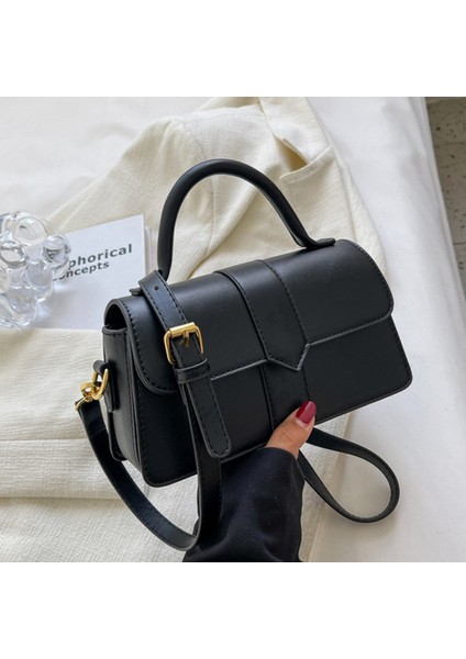 Niş Tasarım Kıdemli Doku 2024 Yeni Moda Bayanlar Yüz Sınıf Commuting Crossbody Çanta Çanta Küçük Kare Çanta (Yurt Dışından)